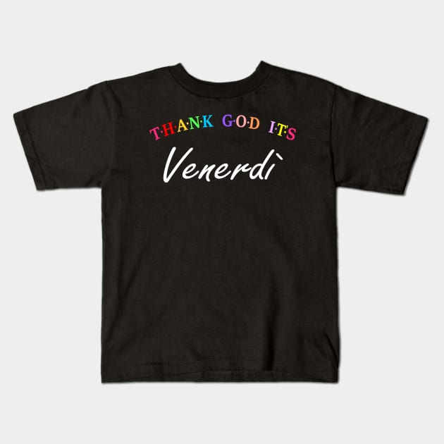 TGIF, Thank God It's Friday (Italian) Kids T-Shirt by Koolstudio